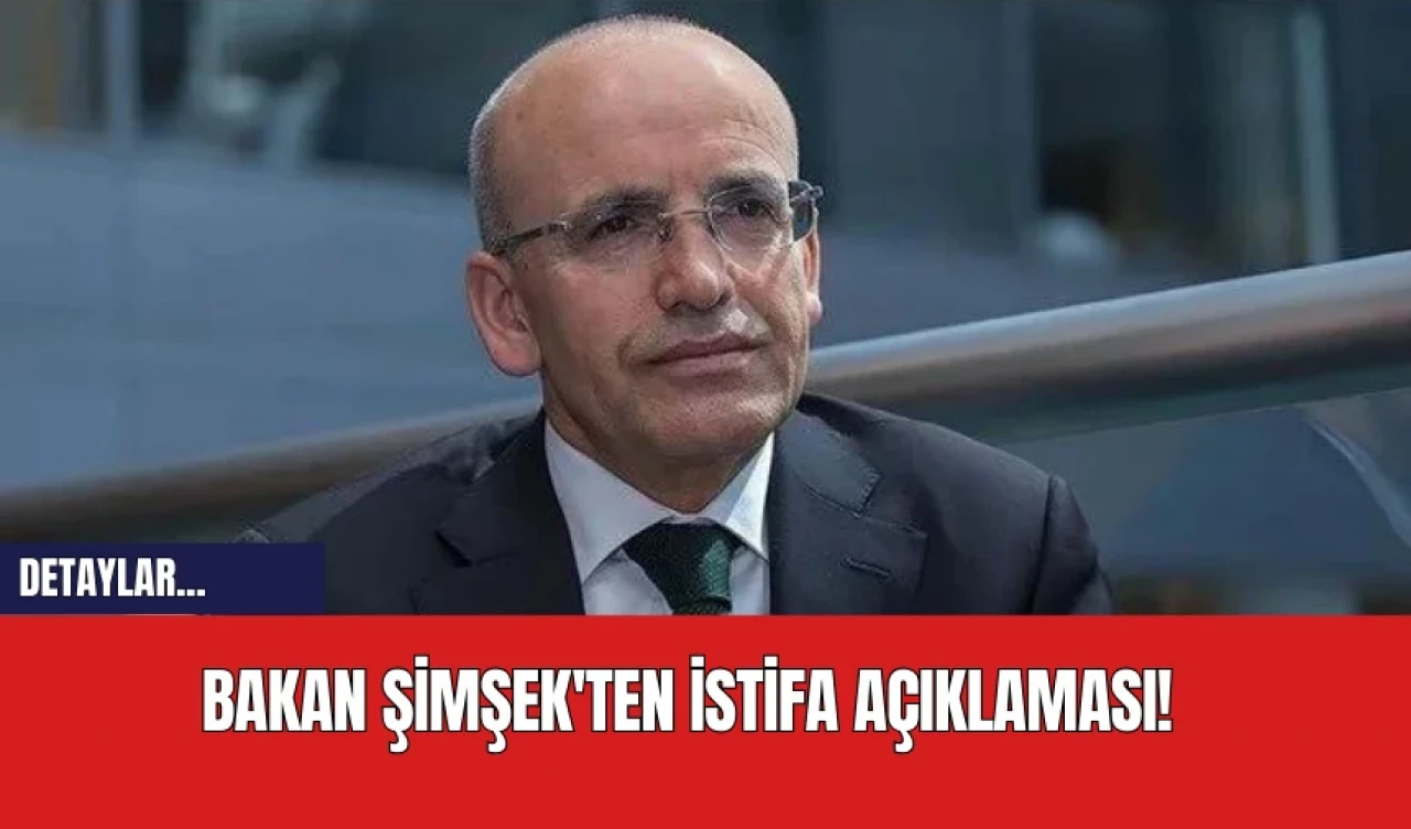 Bakan Şimşek'ten İstifa Açıklaması!