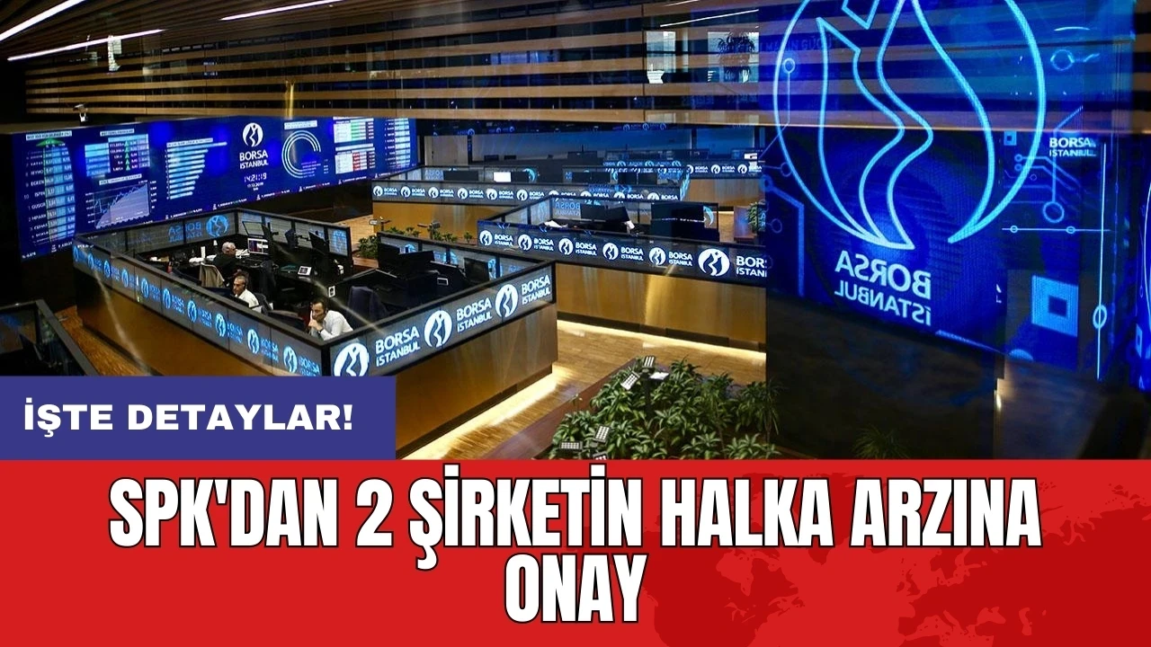 SPK'dan 2 şirketin halka arzına onay