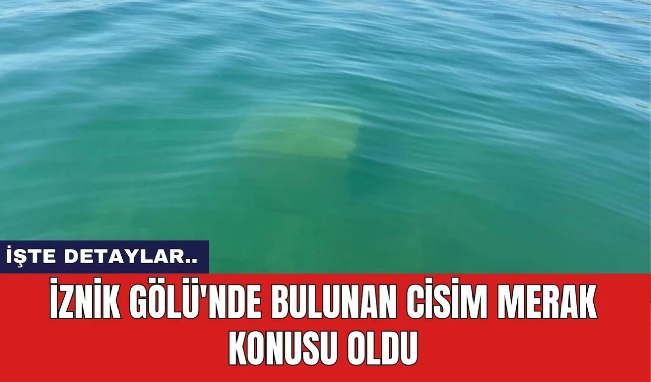 İznik Gölü'nde bulunan cisim merak konusu oldu