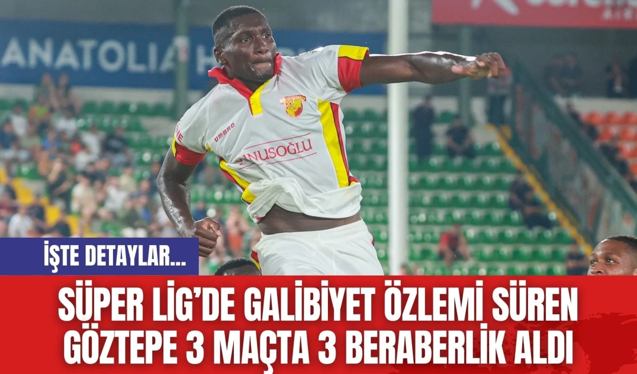 Süper Lig’de galibiyet özlemi süren Göztepe 3 maçta 3 beraberlik aldı