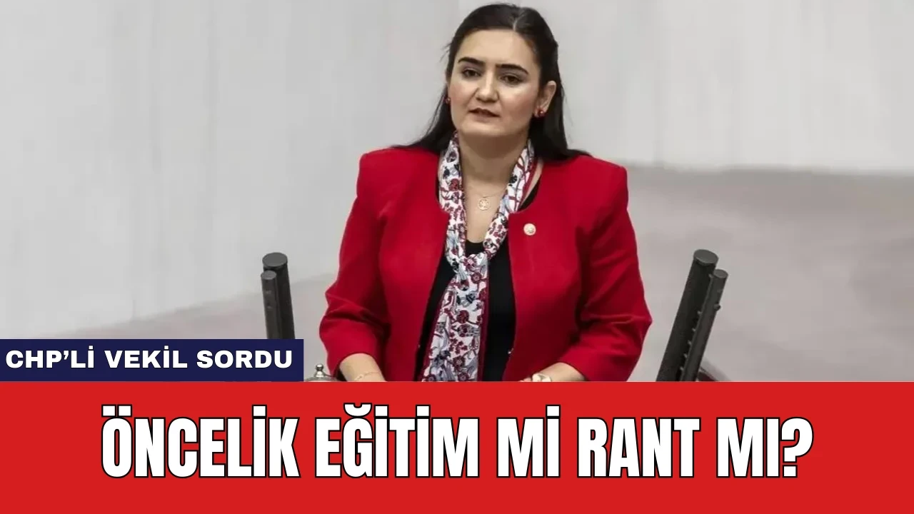 CHP'li vekil sordu: Öncelik eğitim mi rant mı?