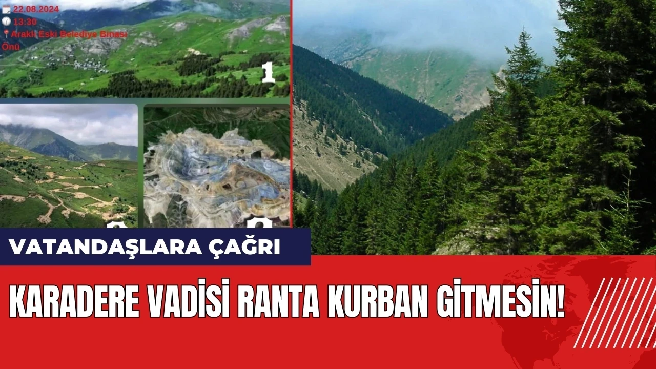 Karadere Vadisi ranta kurban gitmesin! Vatandaşlara çağrı