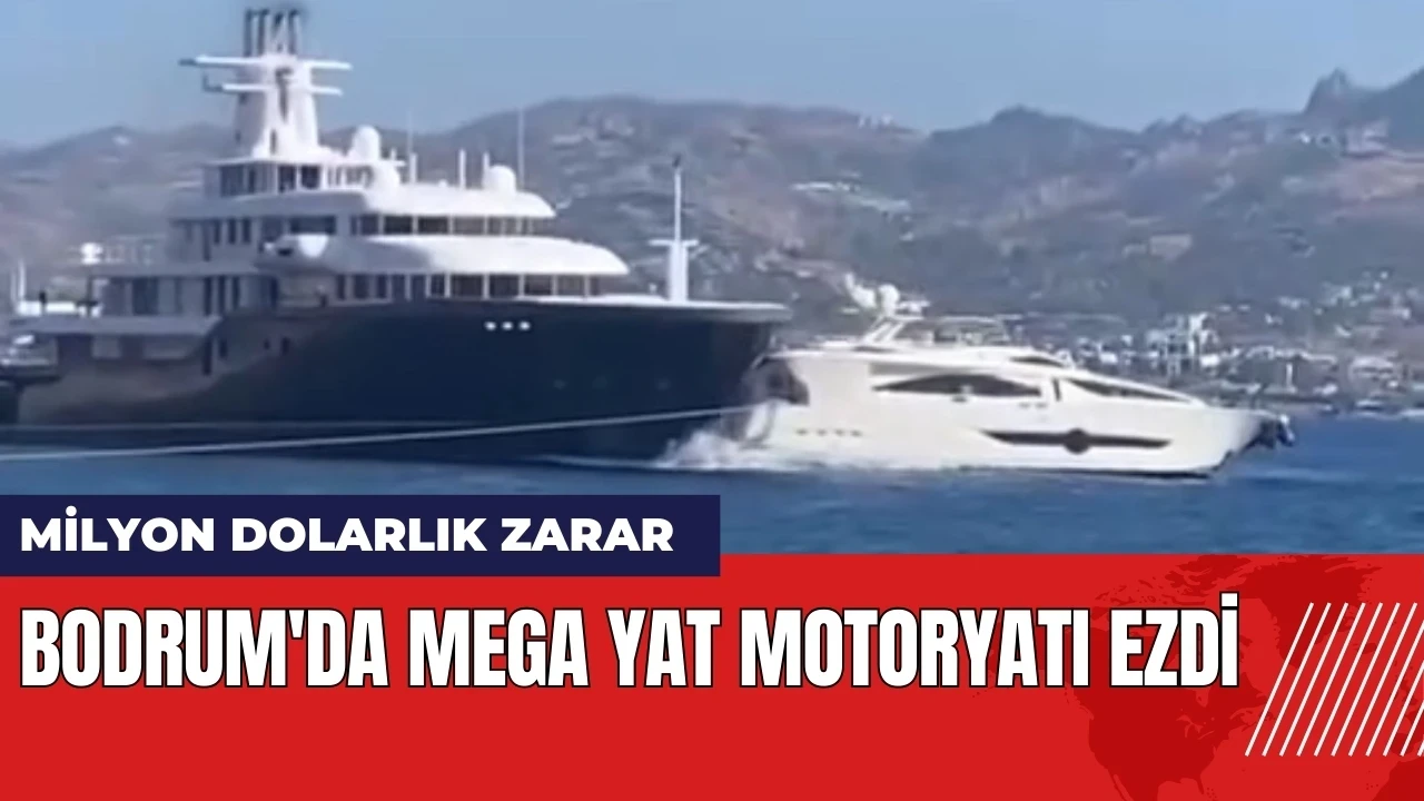 Bodrum'da mega yat motoryatı ezdi!