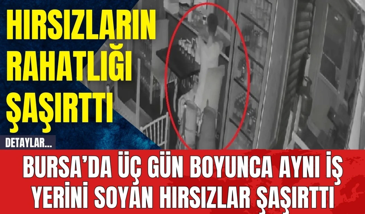 Bursa’da Üç Gün Boyunca Aynı İş Yerini Soyan Hırsızlar Şaşırttı