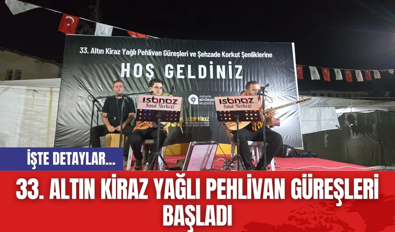 33. Altın Kiraz Yağlı Pehlivan Güreşleri Başladı