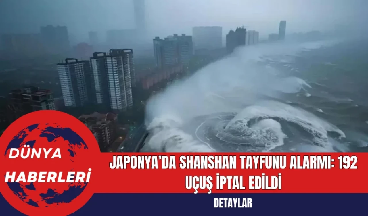 Japonya’da Shanshan Tayfunu Alarmı: 192 Uçuş İptal edildi