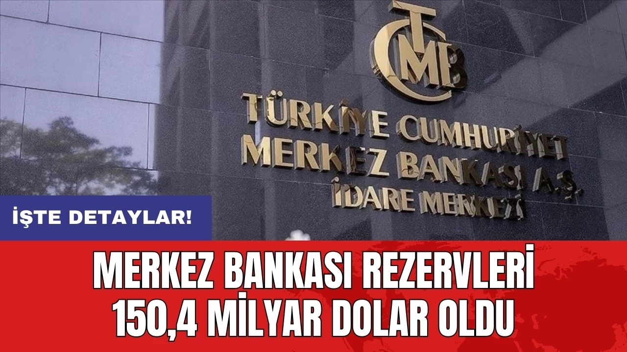 Merkez Bankası rezervleri 150,4 milyar dolar oldu