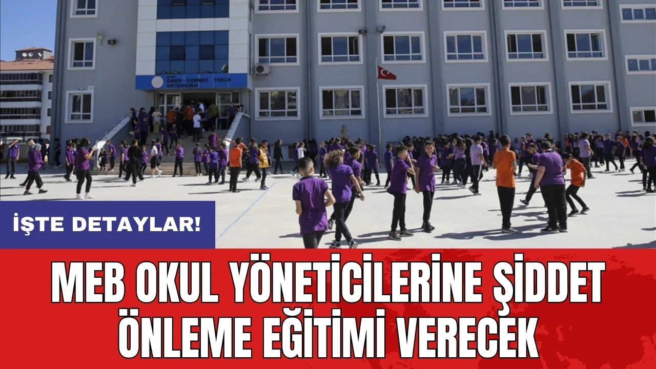 MEB okul yöneticilerine şiddet önleme eğitimi verecek