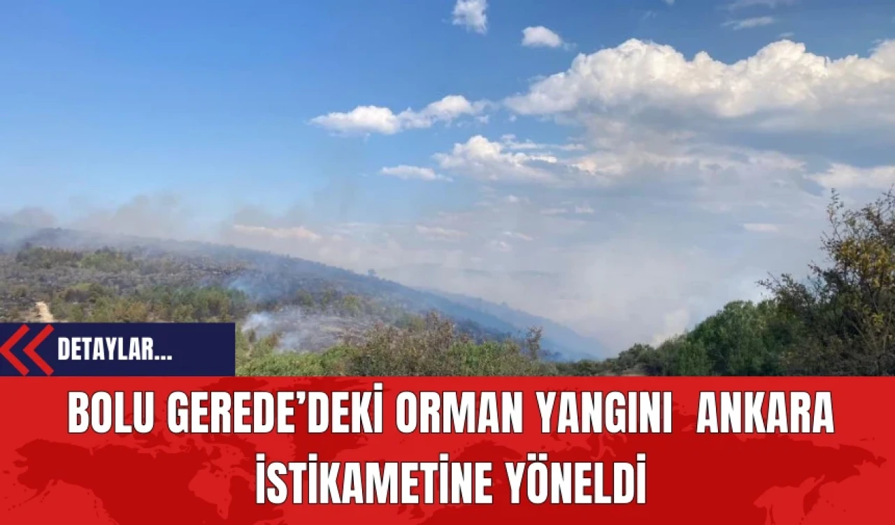 Bolu Gerede’deki Orman Yangını  Ankara İstikametine Yöneldi