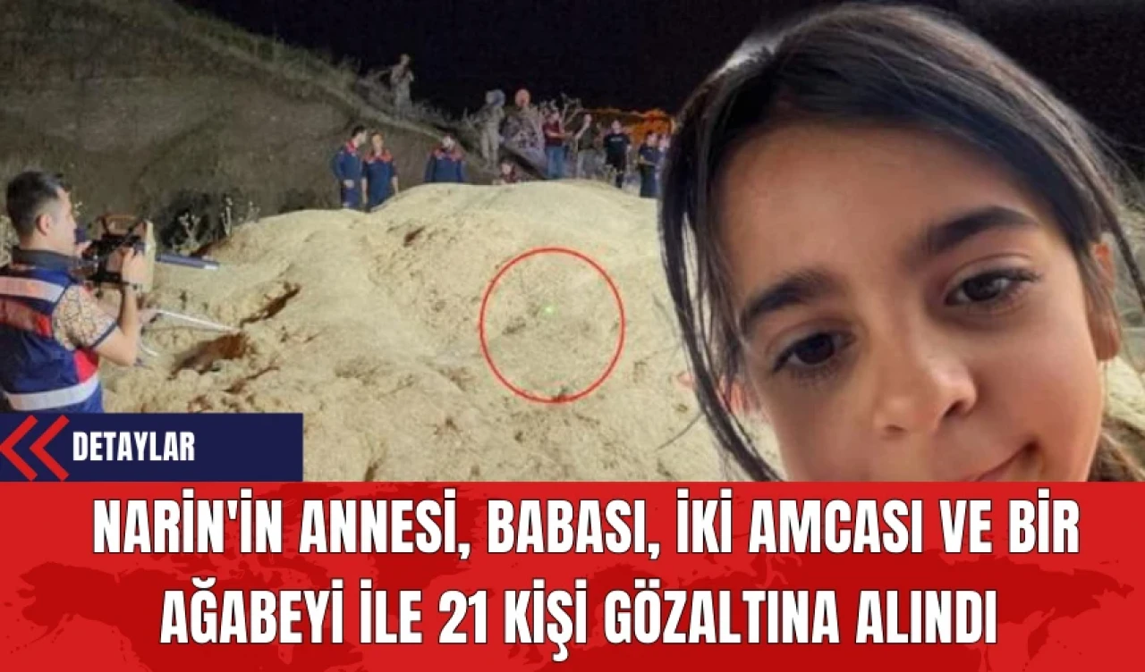 Narin'in Annesi, Babası, İki Amcası ve Bir Ağabeyi İle 21 Kişi Gözaltına Alındı