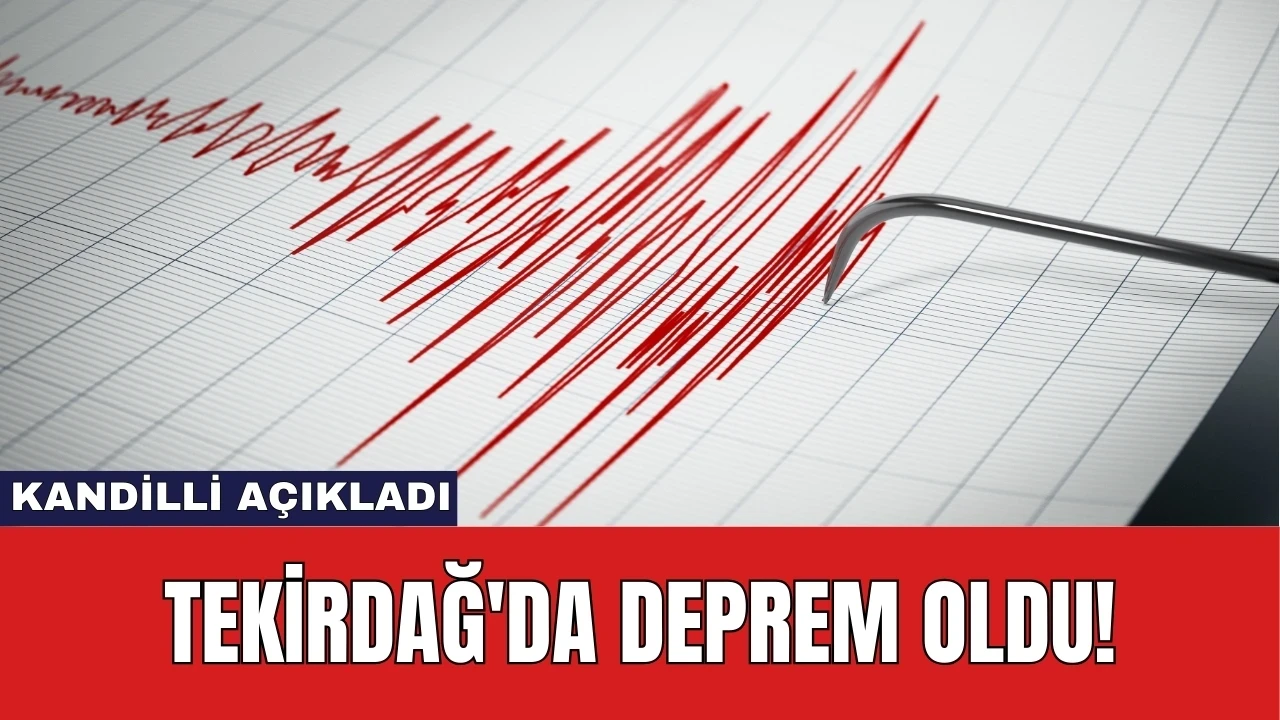 Kandilli Açıkladı: Tekirdağ'da Deprem Oldu!