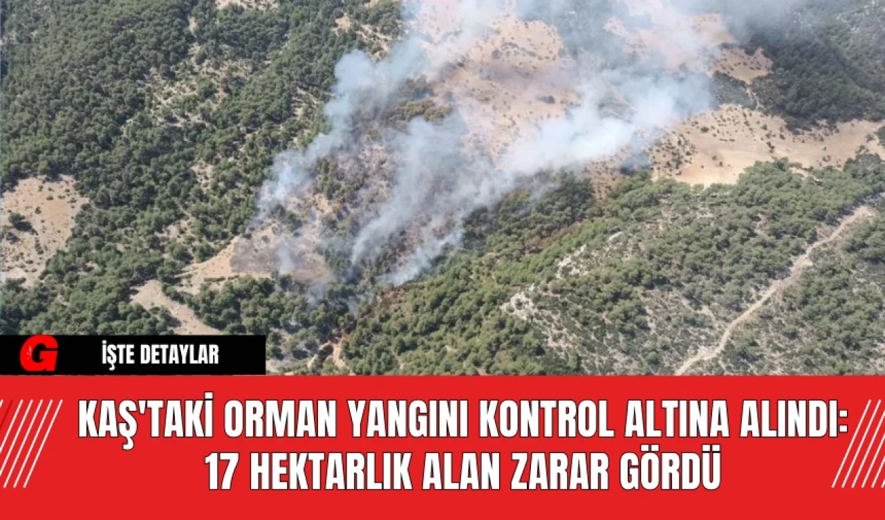 Kaş'taki Orman Yangını Kontrol Altına Alındı: 17 Hektarlık Alan Zarar Gördü