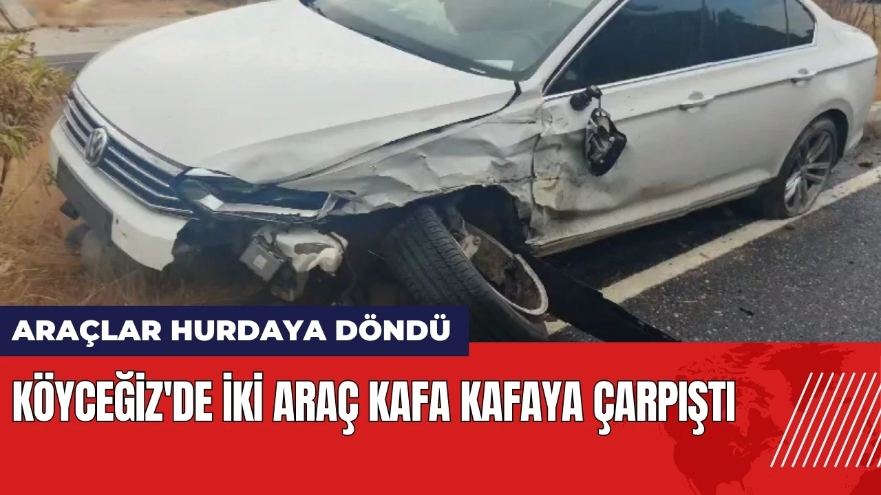 Köyceğiz'de iki araç kafa kafaya çarpıştı