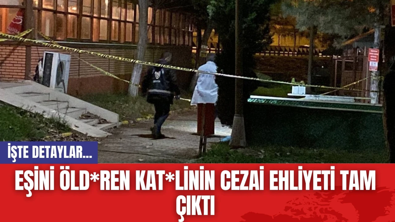 Eşini öld*ren kat*linin cezai ehliyeti tam çıktı