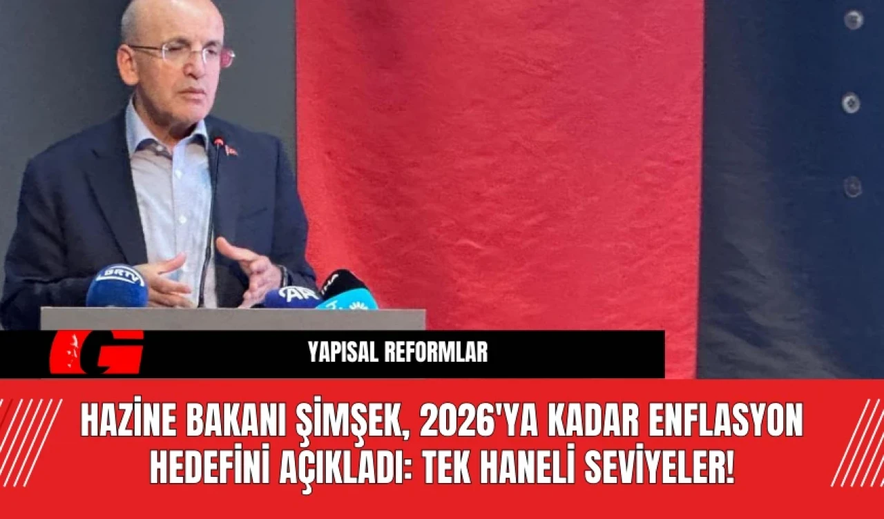 Hazine Bakanı Şimşek, 2026'ya kadar enflasyon hedefini açıkladı