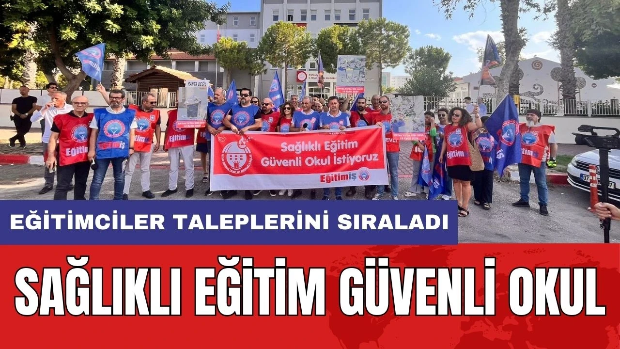 Eğitimcilerden İl Milli Eğitim Müdürlüğü Önünde Eylem! "Sağlıklı Eğitim Güvenli Okul İstiyoruz"