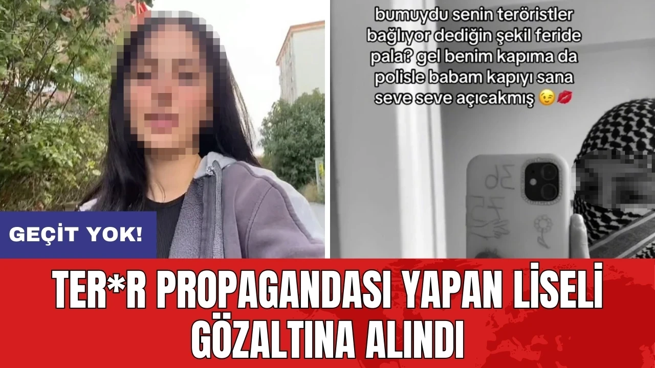 Ter*r propagandası yapan liseli gözaltına alındı