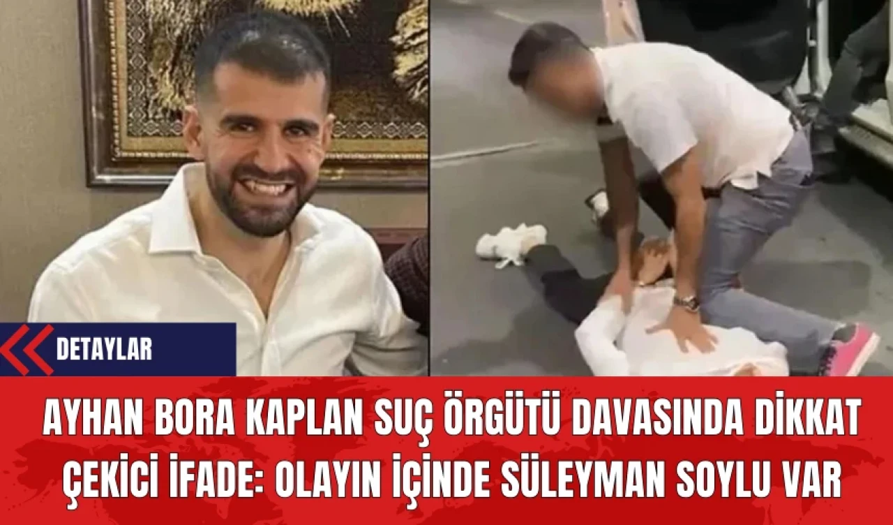 Ayhan Bora Kaplan Suç Örgütü Davasında Dikkat Çekici İfade: Olayın İçinde Süleyman Soylu Var