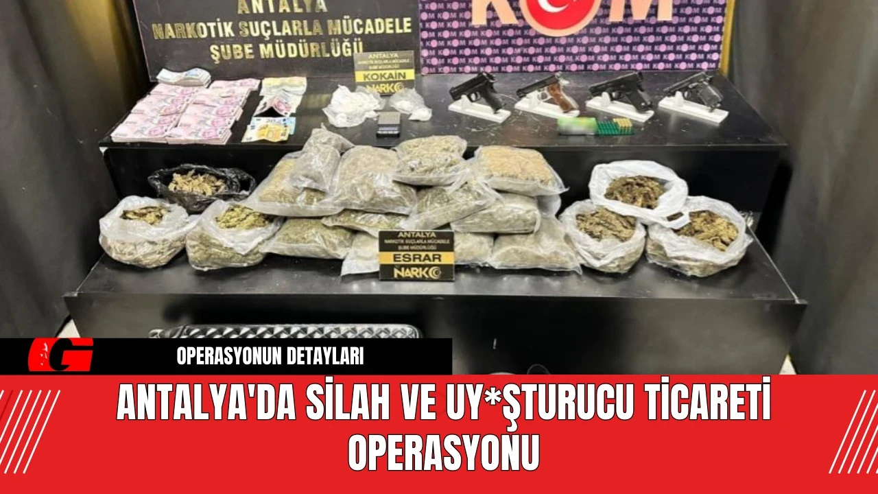 Antalya'da Silah ve Uy*şturucu Ticareti Operasyonu