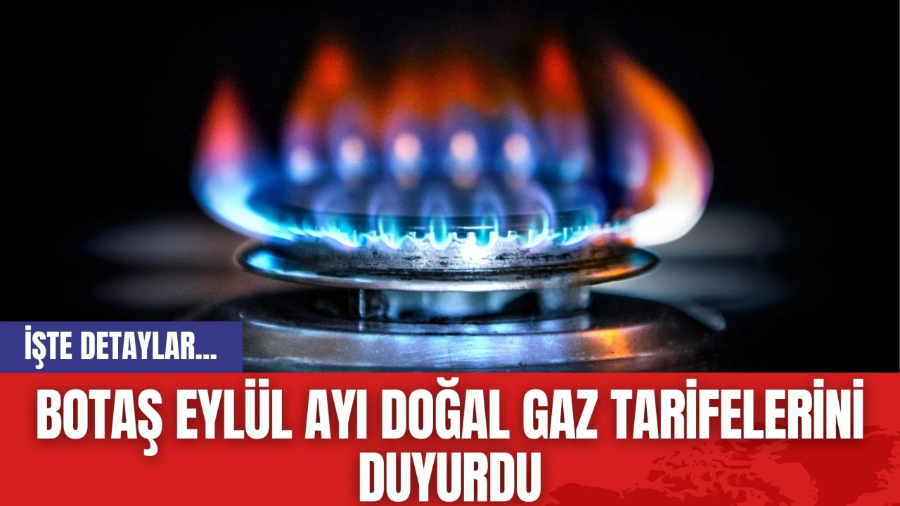 BOTAŞ Eylül Ayı Doğal Gaz Tarifelerini Duyurdu