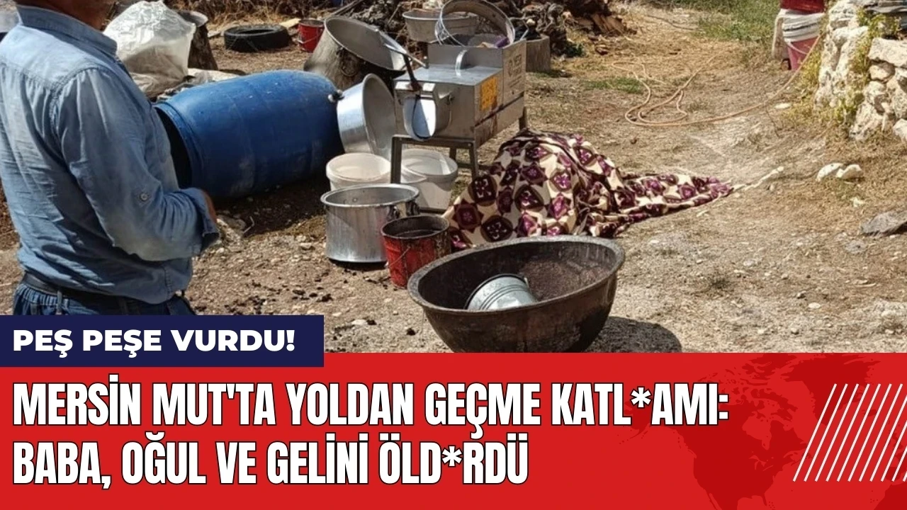 Mersin Mut'ta yoldan geçme katl*amı: Baba, oğul ve gelini öld*rdü