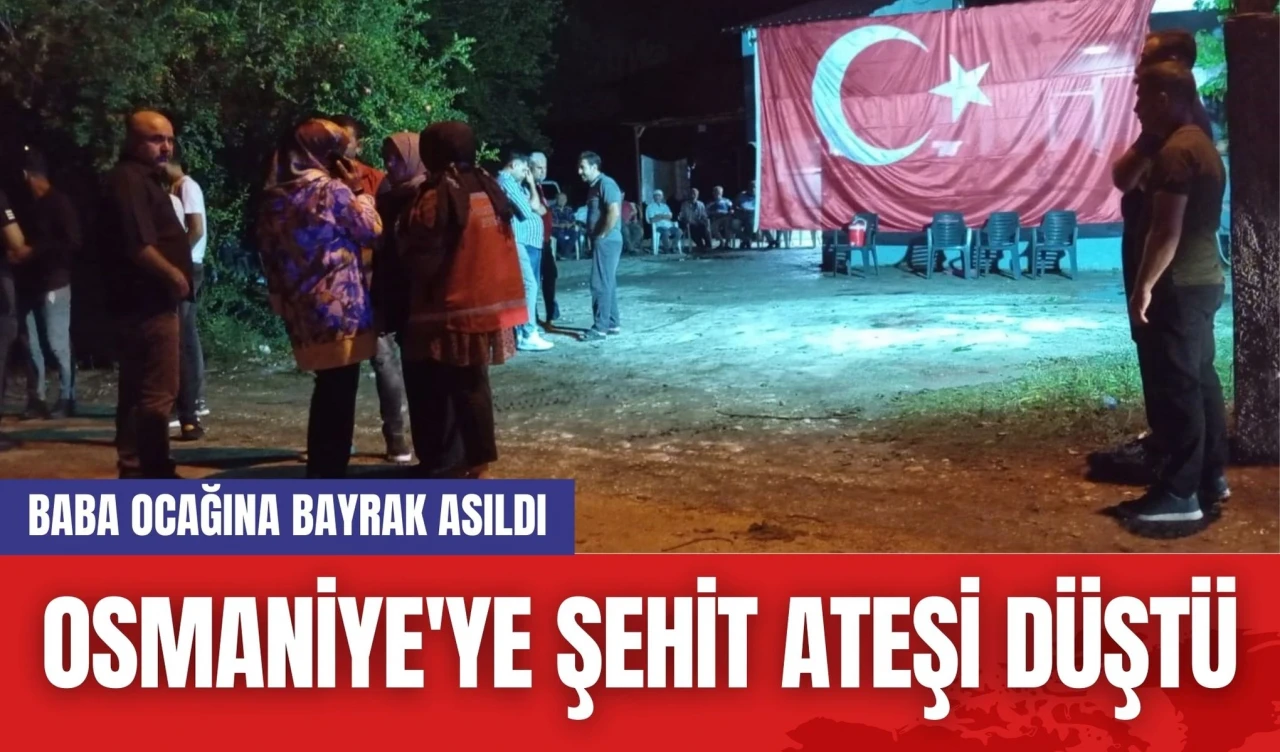 Osmaniye'ye Şehit Ateşi Düştü