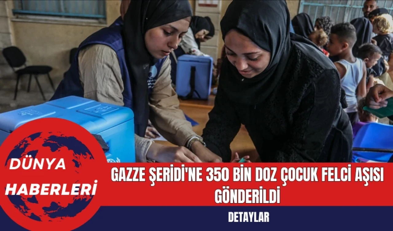 Gazze Şeridi'ne 350 Bin Doz Çocuk Felci Aşısı Gönderildi