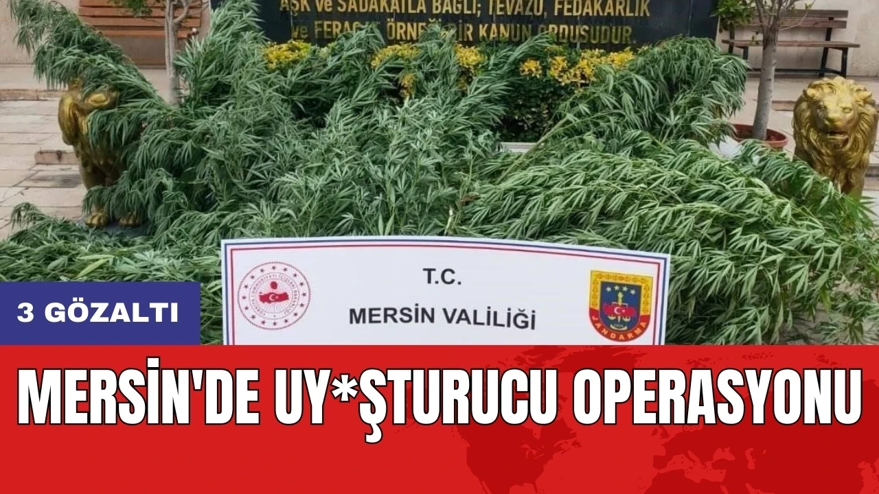 Mersin'de uy*şturucu operasyonu: 3 gözaltı