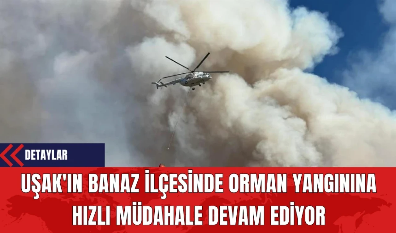 Uşak'ın Banaz İlçesinde Orman Yangınına Hızlı Müdahale Devam Ediyor