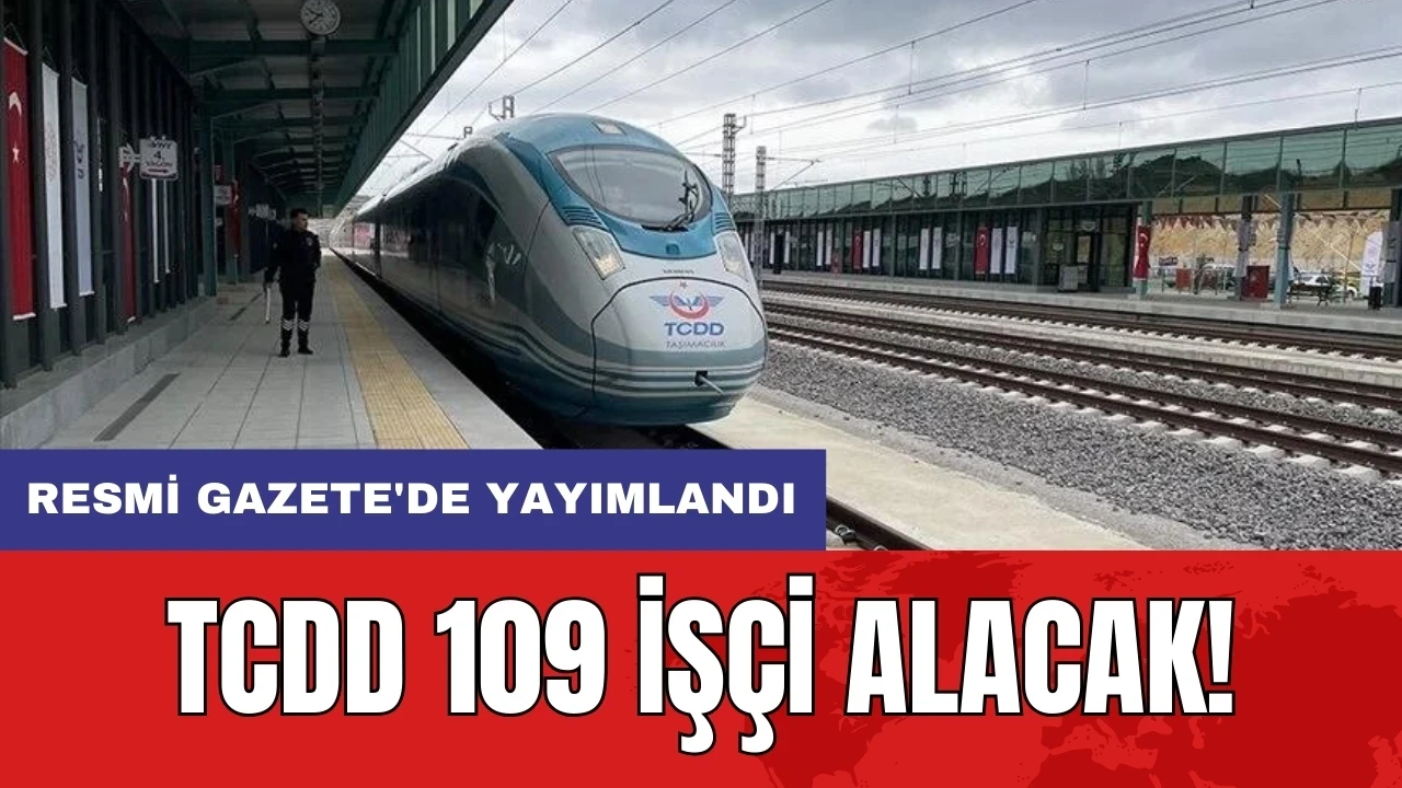 TCDD 109 işçi alacak! Resmi Gazete'de yayımlandı