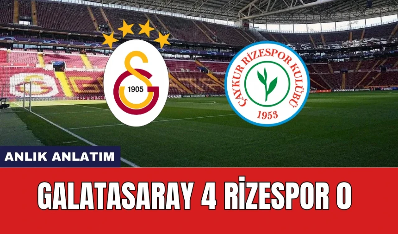 Galatasaray 5 Rizespor 0 Maç Sonucu