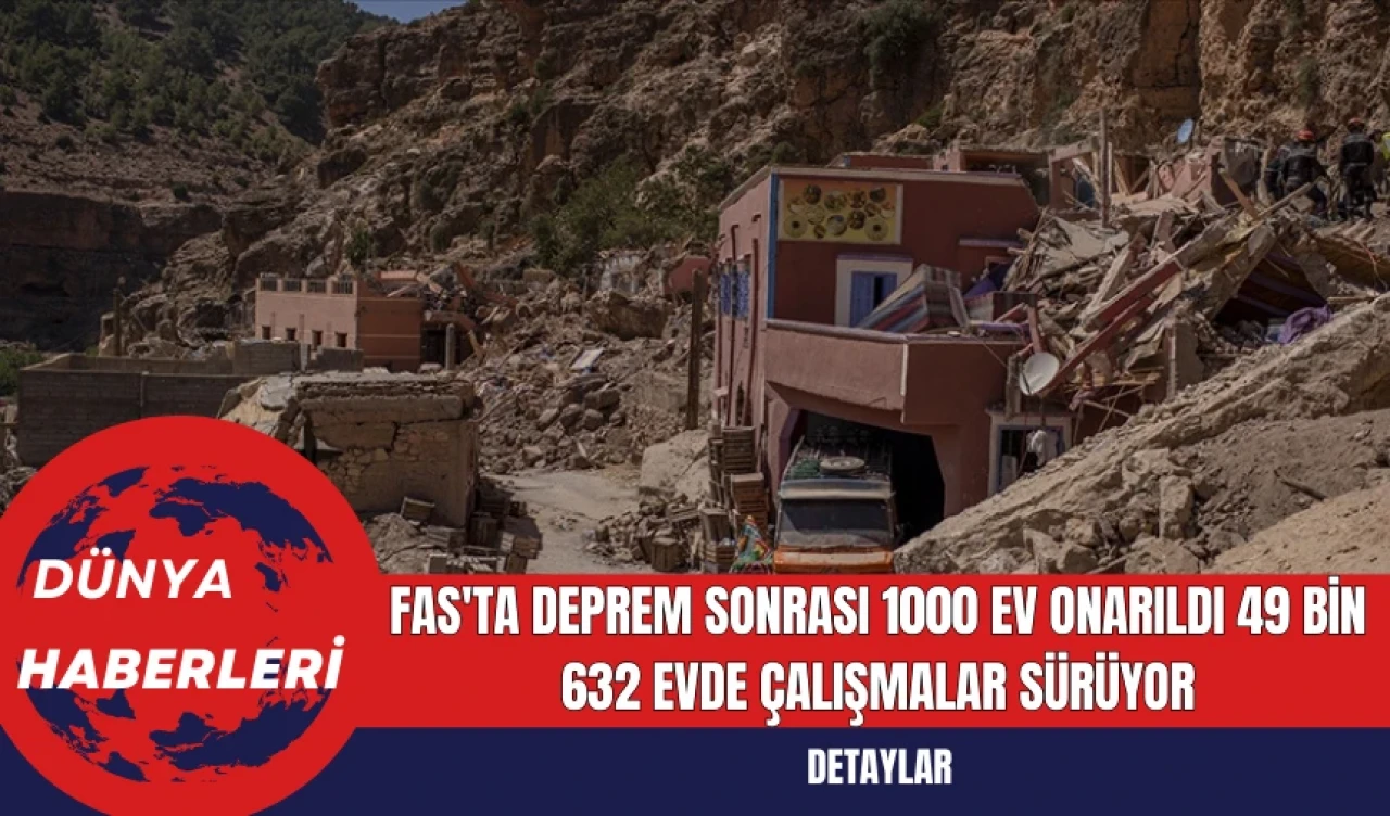 Fas'ta Deprem Sonrası 1000 Ev Onarıldı 49 Bin 632 Evde Çalışmalar Sürüyor