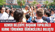 Kemer Belediye Başkanı Topaloğlu karne töreninde öğrencilerle buluştu