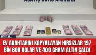 Ev Anahtarını Kopyalayan Hırsızlar 197 Bin 600 Dolar ve 400 Gram Altın Çaldı