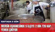 Mersin aşhanesinde 5 ilçeye 2 bin 720 kap yemek çıkıyor