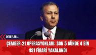 Çember-21 Operasyonları: Son 5 Günde 4 Bin 491 Firari Yakalandı