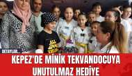 Kepez'de minik tekvandocuya unutulmaz hediye