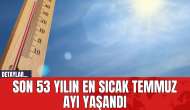 Son 53 Yılın En Sıcak Temmuz Ayı Yaşandı