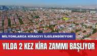 Yılda 2 kez kira zammı başlıyor