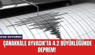 Çanakkale Ayvacık'ta 4.2 büyüklüğünde deprem! AFAD duyurdu