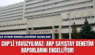 CHP'li Yavuzyılmaz: AKP Sayıştay Denetim Raporlarını Engelliyor!