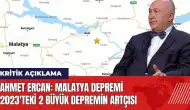 Ahmet Ercan: Malatya depremi 2023'teki 2 büyük depremin artçısı