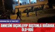 Adana'da c*nayet: Annesini bıçaklayıp bastonla boğarak öld*rdü