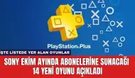 Sony Ekim Ayında Abonelerine Sunacağı 14 Yeni Oyunu Açıkladı