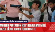 Modern pentatlon için tasarlanan Milli Lazer Silahı Adana TEKNOFEST'te