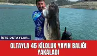 Oltayla 45 kiloluk yayın balığı yakaladı