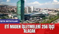 Eti Maden İşletmeleri 256 işçi alacak