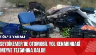 Seydikemer'de otomobil yol kenarındaki meyve tezgahına daldı: 1 öl* 2 yaralı