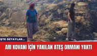 Arı kovanı için yakılan ateş ormanı yaktı