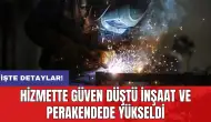 Hizmette güven düştü inşaat ve perakendede yükseldi